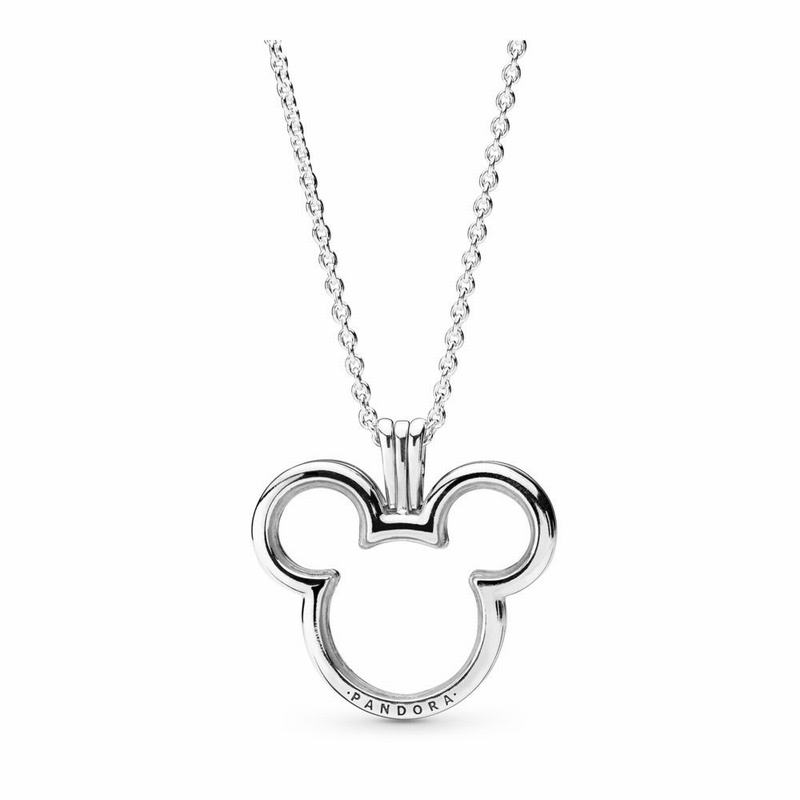 Pandora Disney, Mickey Floating Locket Ireland - Sterling Silver/Glass/Cubic Zirconia - 127643YTS